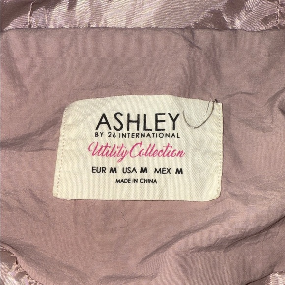 Ashley By 26 International Women's Burgundy and Beige Utility Jacket - Picture 8 of 8